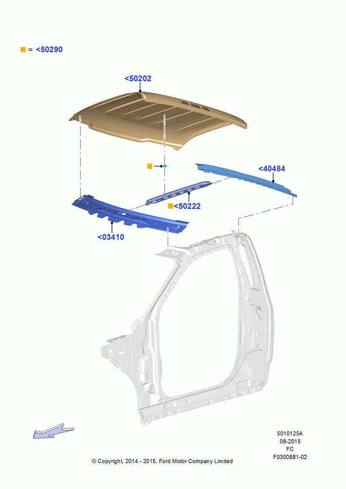 25A - Roof - Sheet Metal, Regular Cab; 20/OCT/2014