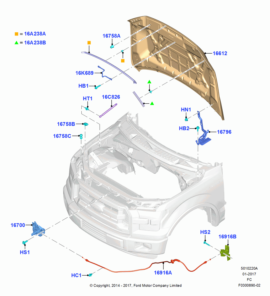 20A - Hood and Related Parts, Less Phantom/Raptor; 20/OCT/2014