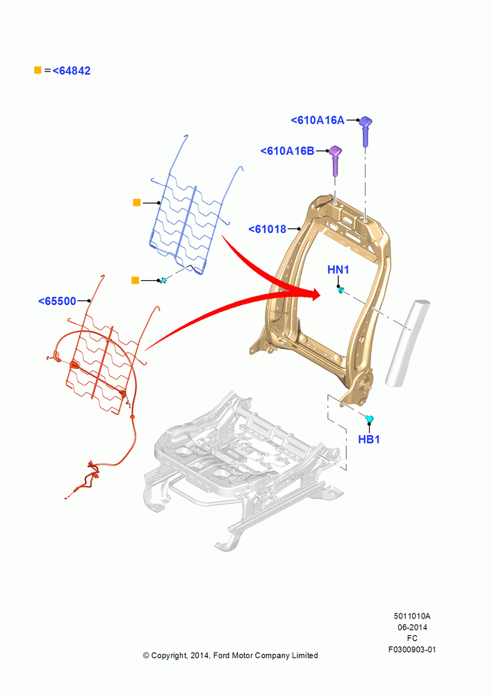 10A - Front Seat Back, With Driver 2 Way Mnl.Seat Adjuster, Driver Seat; 20/OCT/2014