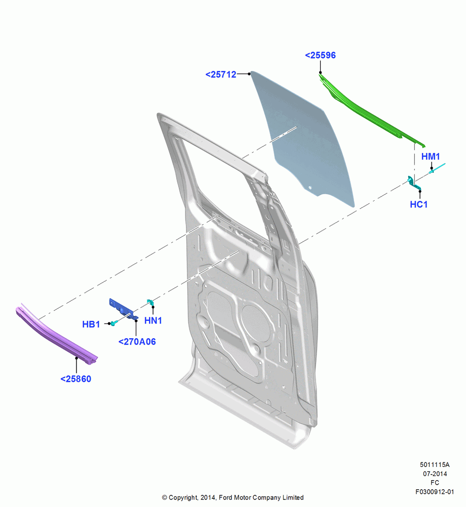15A - Rear Door Glass and Window Controls, Super Cab, With Fixed Rear Side Window; 20/OCT/2014