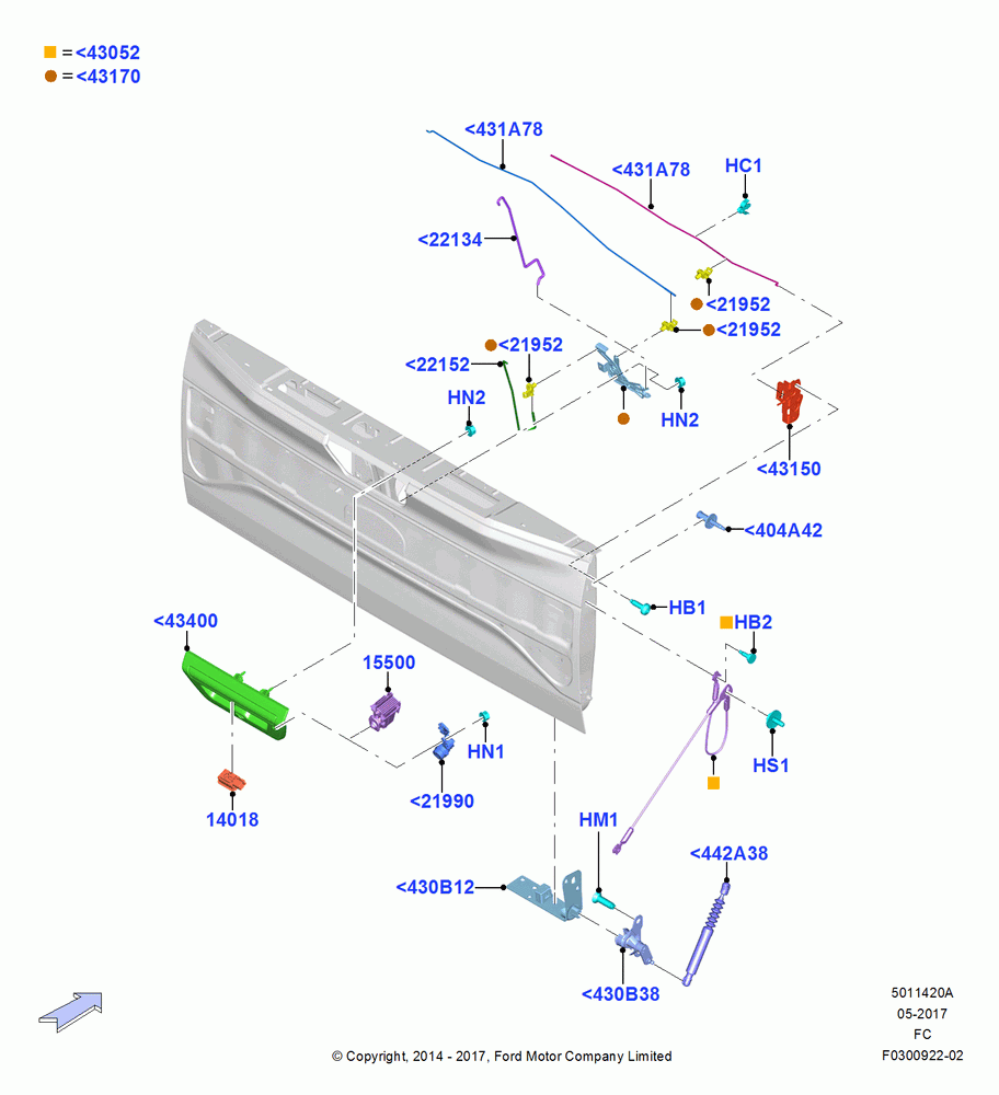 20A - Luggage Compt/Tailgte Lock Controls, With Manual Door Locking; 20/OCT/2014