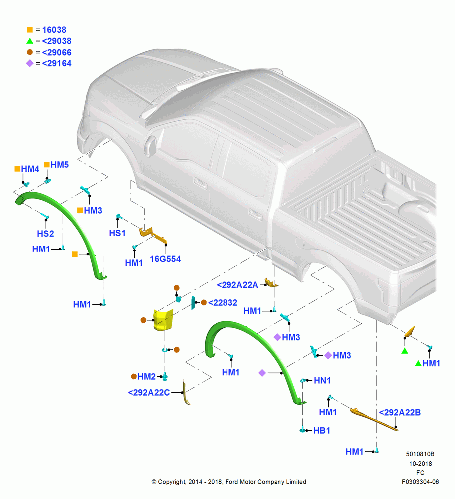 10B - Body Mouldings, Less Phantom/Raptor, Lower; 20/OCT/2014
