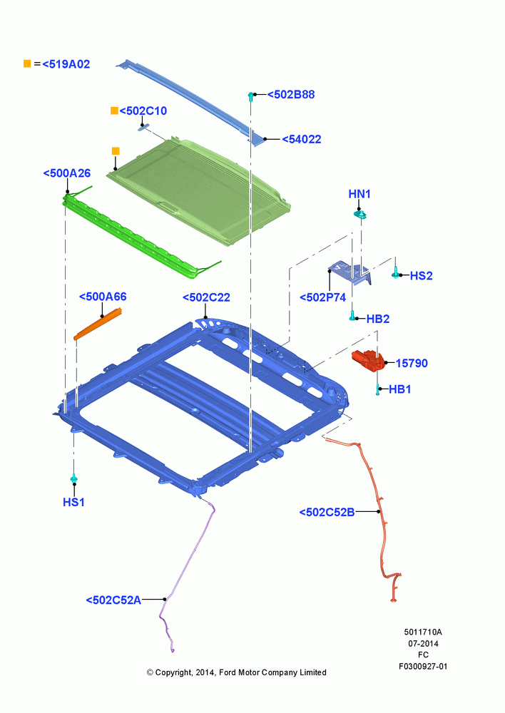 10A - Sliding Roof Mechanism and Controls, Power Tilt/Slide Sun Roof; 20/OCT/2014