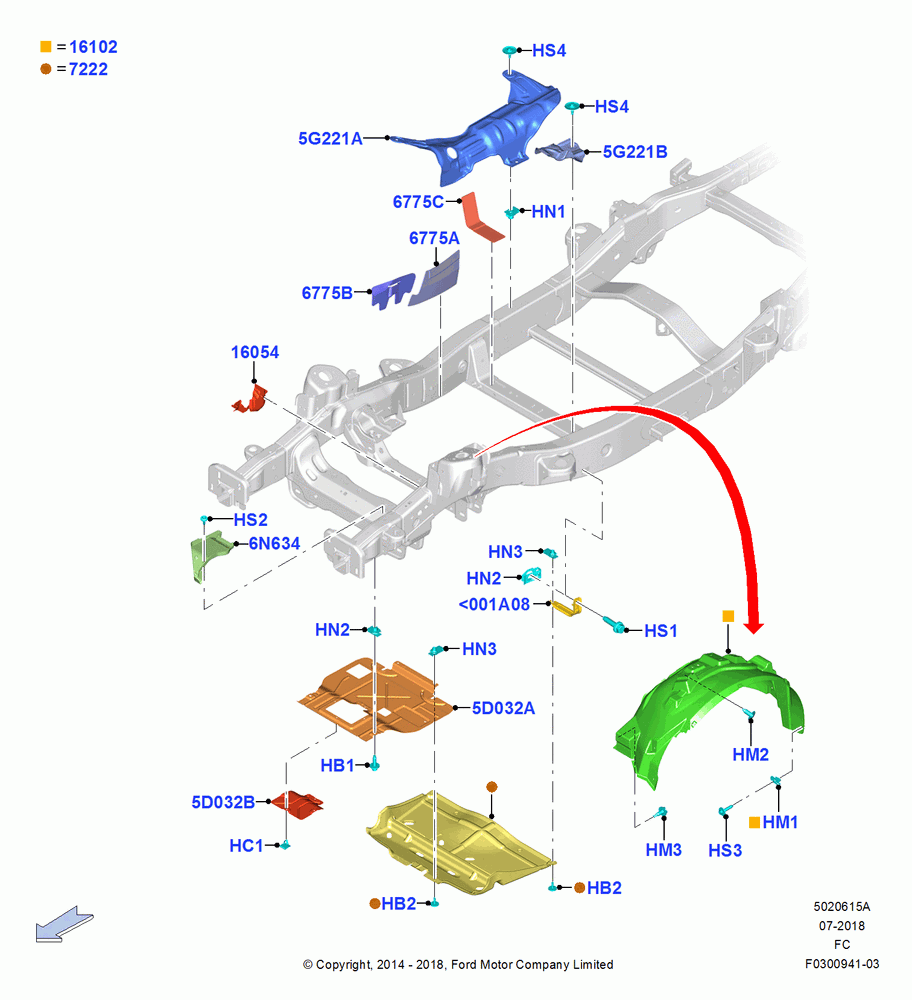 15A - Splash and Heat Shields, With Skid Plates, Less Phantom/Raptor; 20/OCT/2014