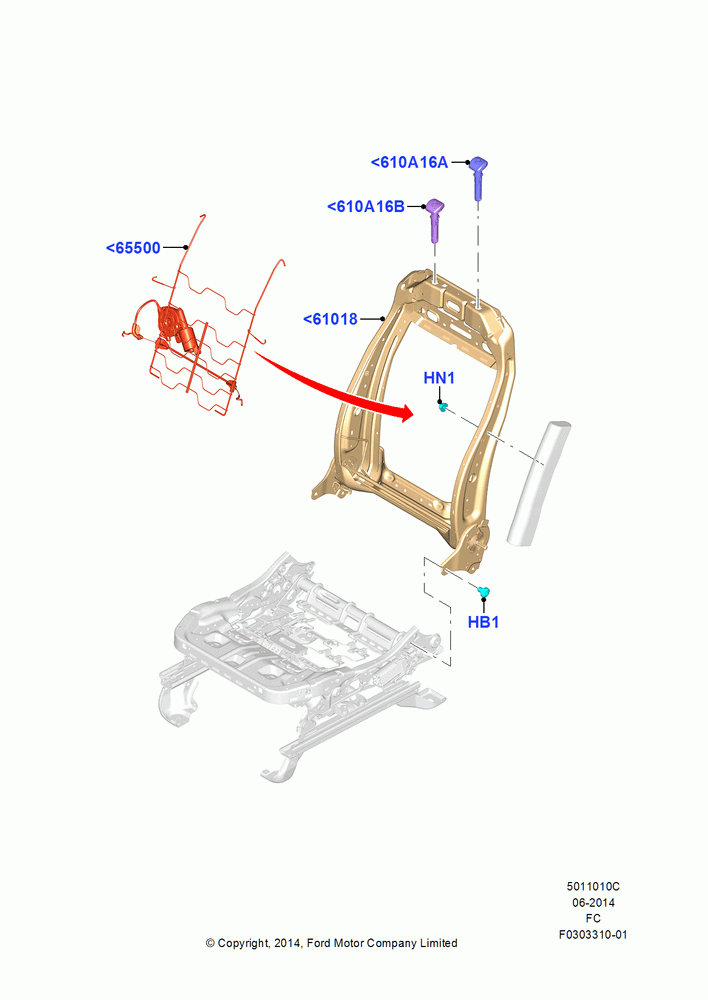 10C - Front Seat Back, With Driver 8 Way Pwr.Seat Adjuster, Driver Seat; 20/OCT/2014