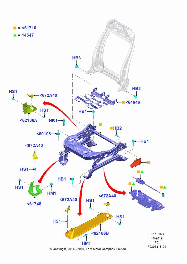 15C - Front Seat Base, With Driver 8 Way Pwr.Seat Adjuster, Driver Seat; 20/OCT/2014