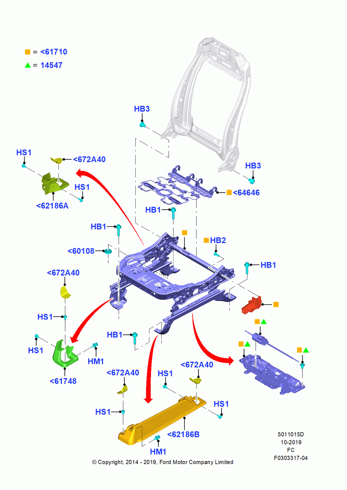 15D - Front Seat Base, With Driver 10 Way Pwr Seat Adjust, Driver Seat; 20/OCT/2014