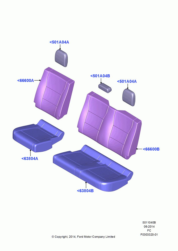 40B - Rear Seat Covers, Crew Cab, Less Rear Seat Center Armrest; 20/OCT/2014