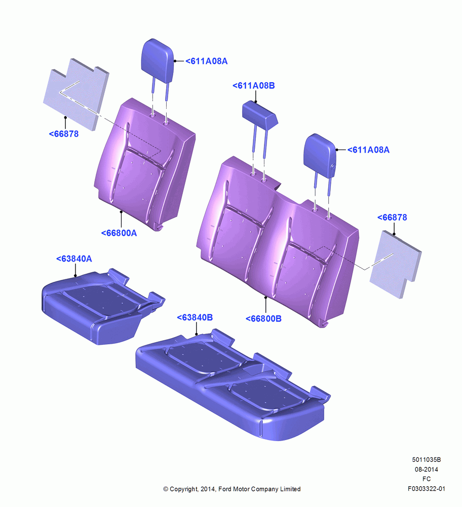 35B - Rear Seat Pads/Valances & Heating, Crew Cab, Less Rear Seat Center Armrest; 20/OCT/2014