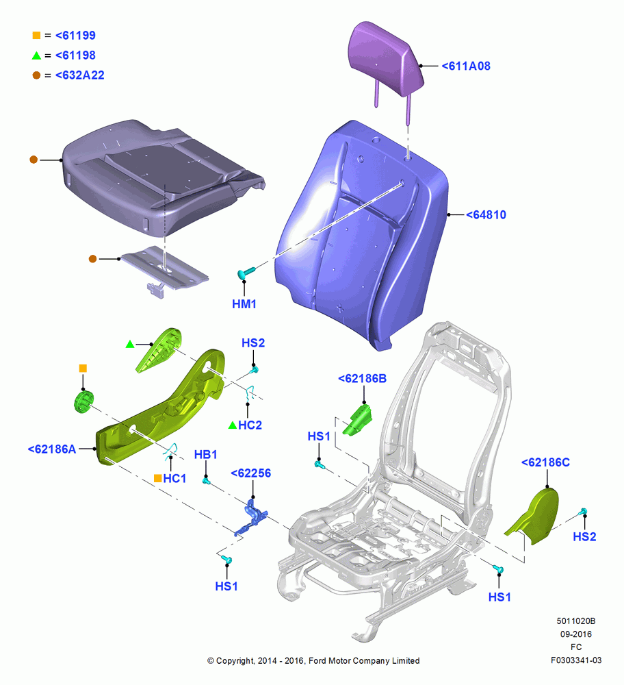 20B - Front Seat Pads/Valances & Heating, With Pass. 2 Way Manual Seat Adjust, Passenger Seat; 20/OCT/2014