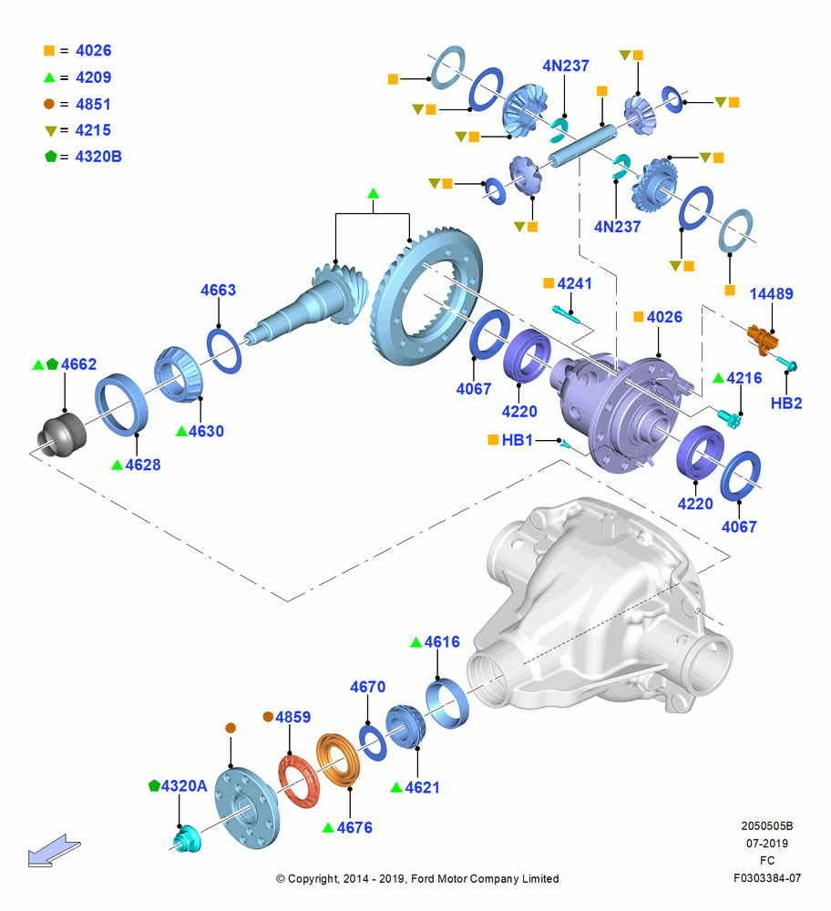 05B - Components - Rear Axle Diff & Carr., Electronic Locking Differential, With 8.8 Axle; 20/OCT/2014