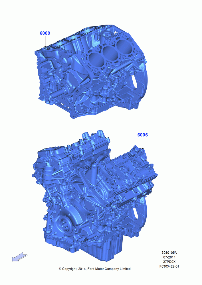05A - Service Engine and Short Block, 2.7L DOHC 4V DI GT V6 GAS/FFV; 20/OCT/2014-17/JUL/2017