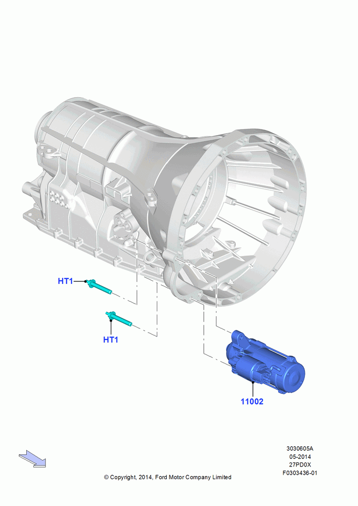 05A - Starter Motor, 2.7L DOHC 4V DI GT V6 GAS/FFV; 20/OCT/2014