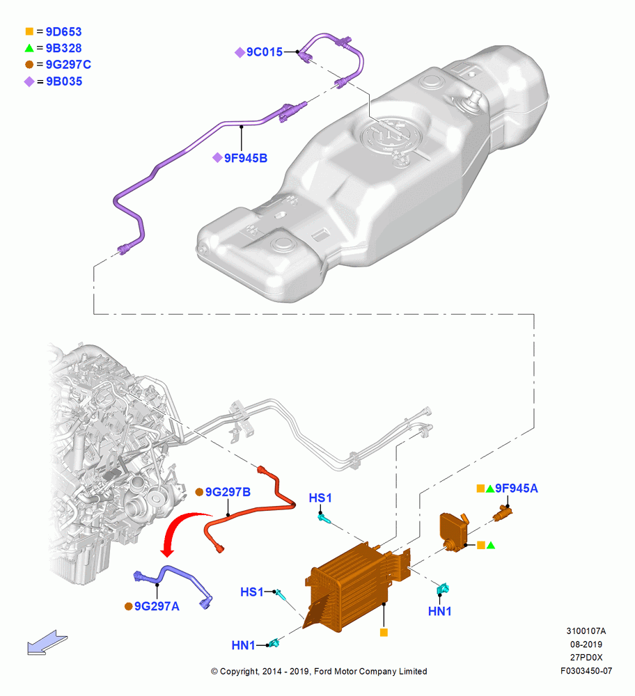 07A - Fuel Vapour System, 2.7L DOHC 4V DI GT V6 GAS/FFV; 20/OCT/2014