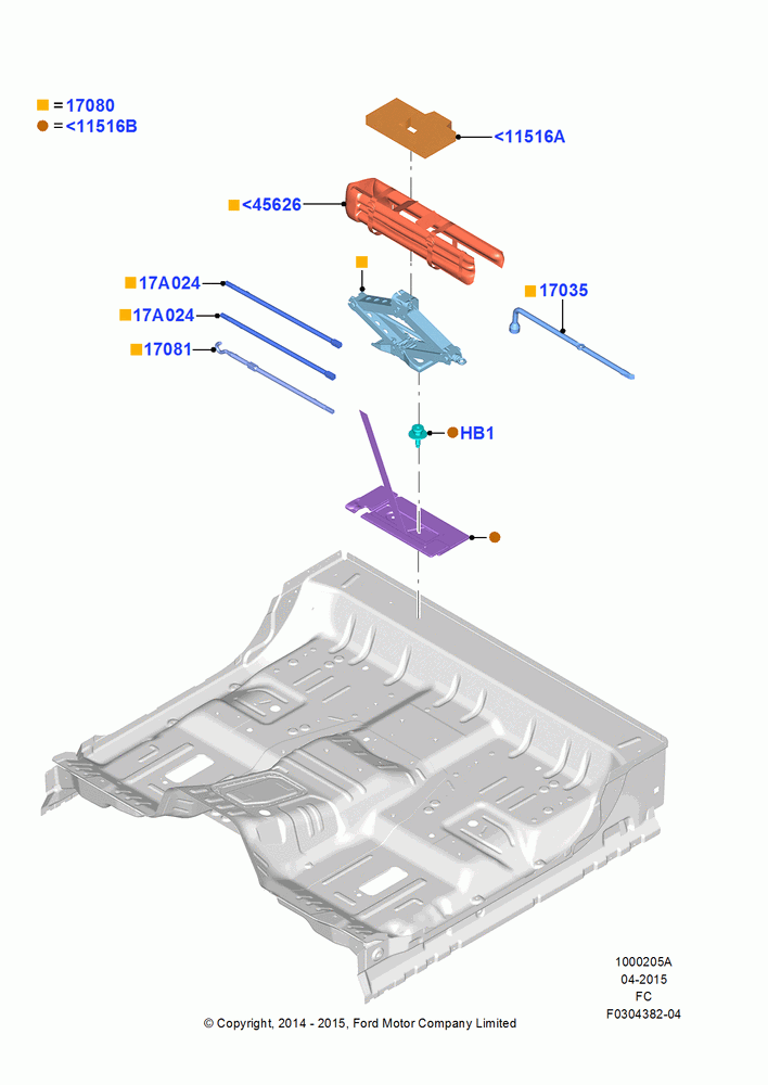 05A - TOOLS, Regular Cab; 20/OCT/2014-26/SEP/2016