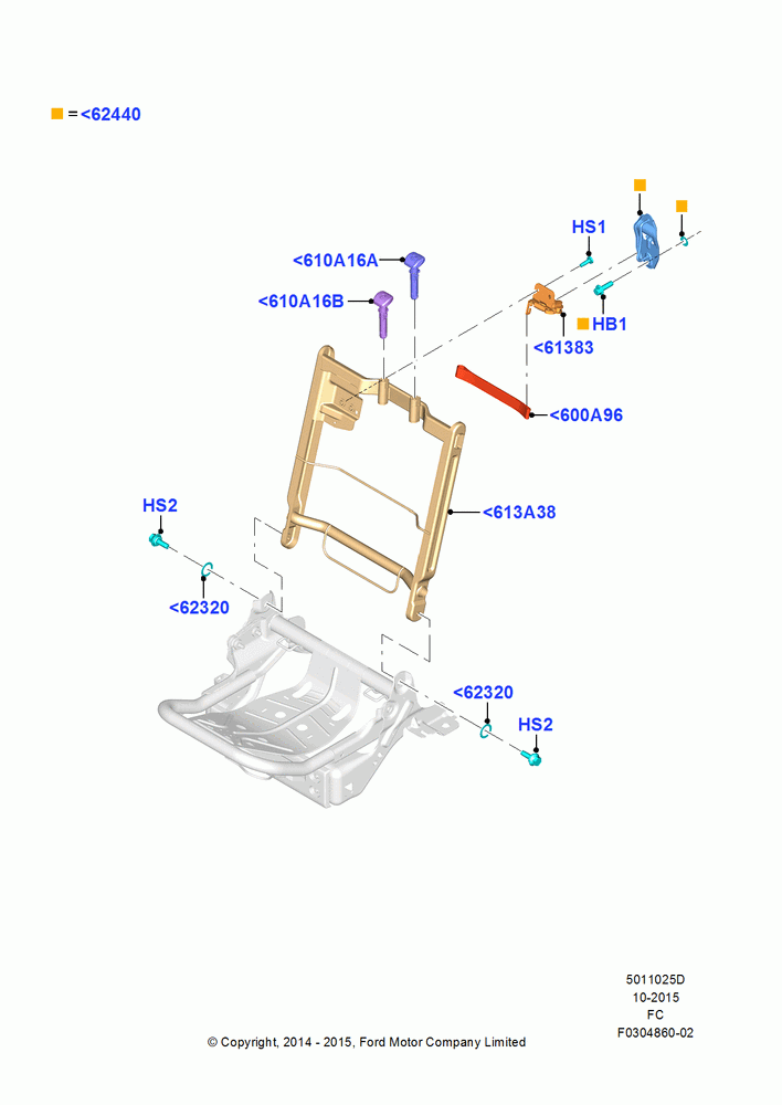 25D - Rear Seat Back, Super Cab, 40% Seat, RH; 20/OCT/2014
