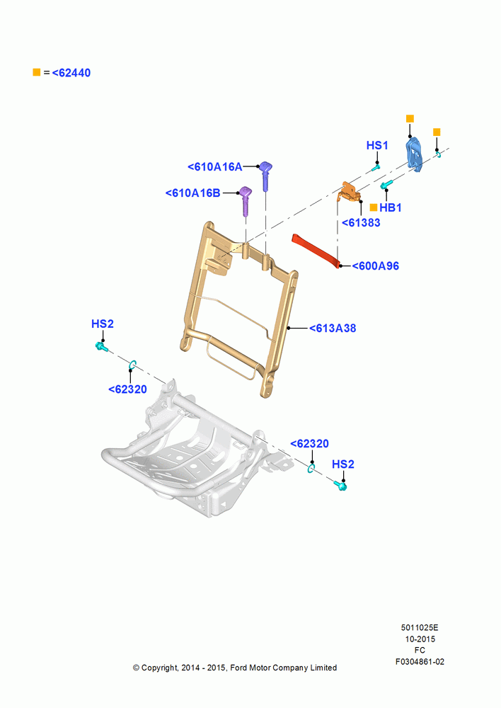 25E - Rear Seat Back, Crew Cab, 40% Seat, RH; 20/OCT/2014