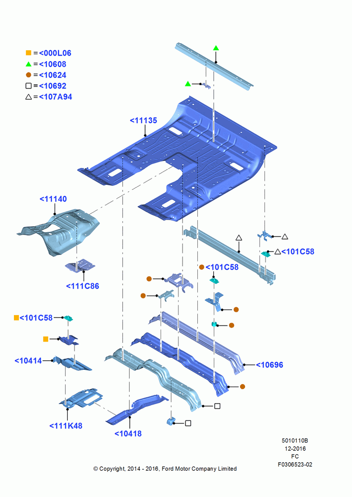 10B - Floor Pan - Front, Super Cab; 20/OCT/2014