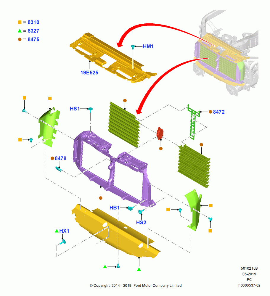 15B - Air Deflectors, MOD 5.0L-4V DOHC SEFI NA; 20/OCT/2014-17/JUL/2017