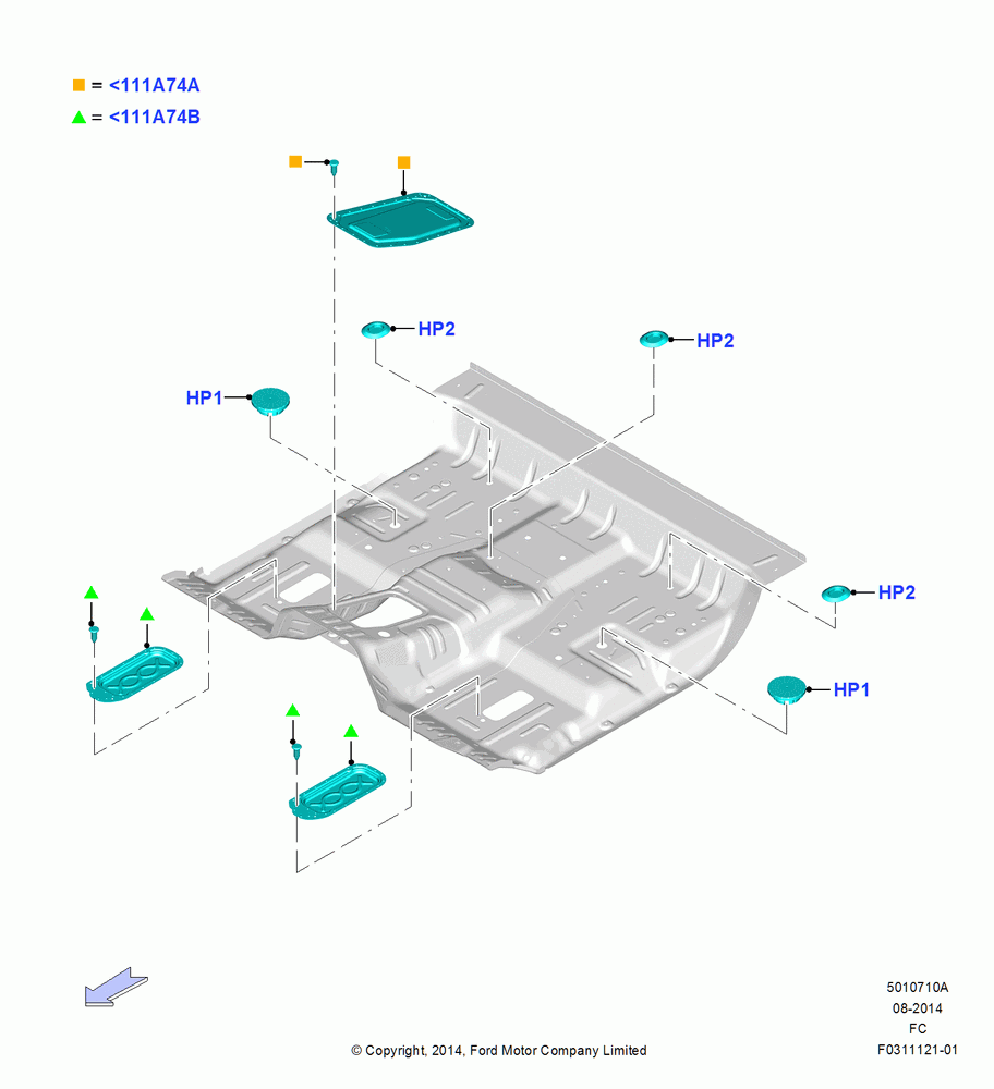 10A - Plugs - Floor Pan, Regular Cab; 20/OCT/2014