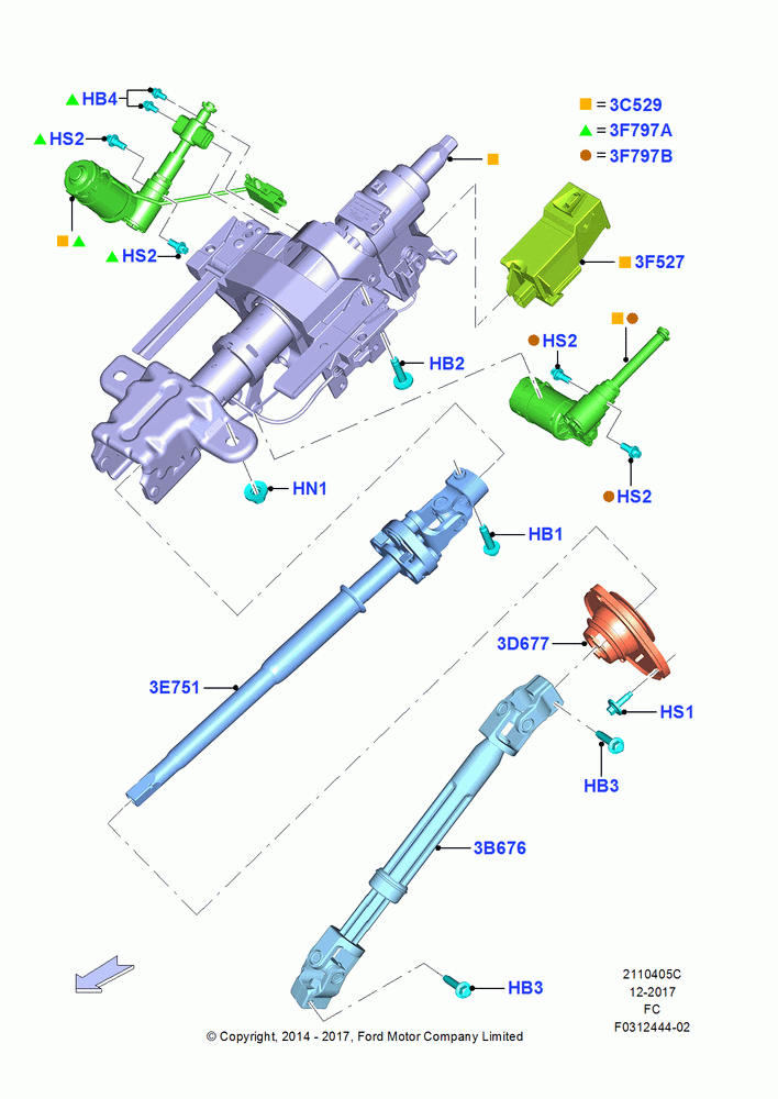 05C - Steering Column, Power Tilt Memory Steering Column, Electronic Locking Steering Column; 20/OCT/2014