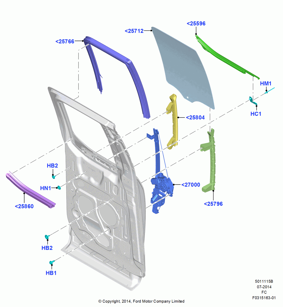 15B - Rear Door Glass and Window Controls, Super Cab, With Electric Rear Windows; 20/OCT/2014