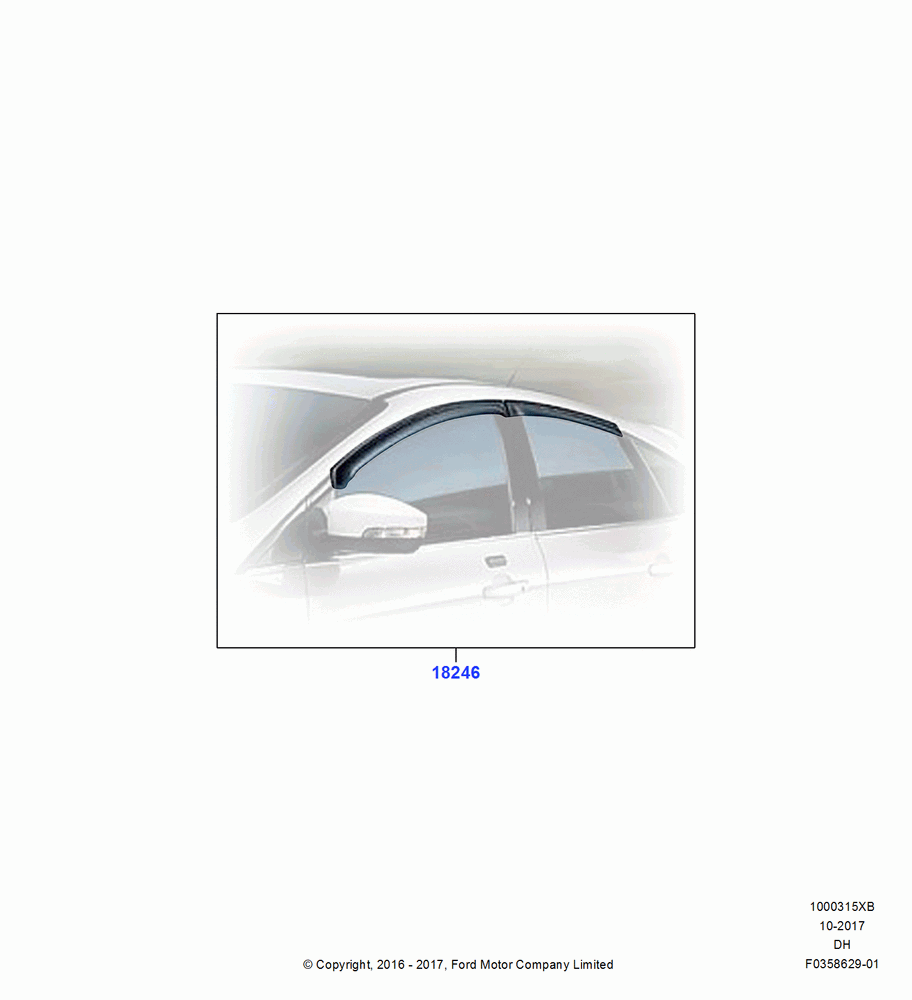 15XB - Body Dress Up Kits - Side, Accessory, Side Window Shades; 14/NOV/2016-04/MAY/2018