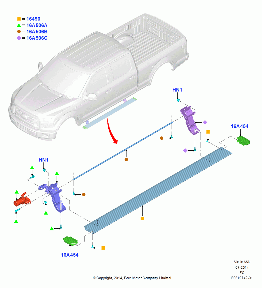 65D - Running Boards/Side Steps, With Power Deployable Running Board, Rng Board - Power Deploy Lvl 2; 20/OCT/2014