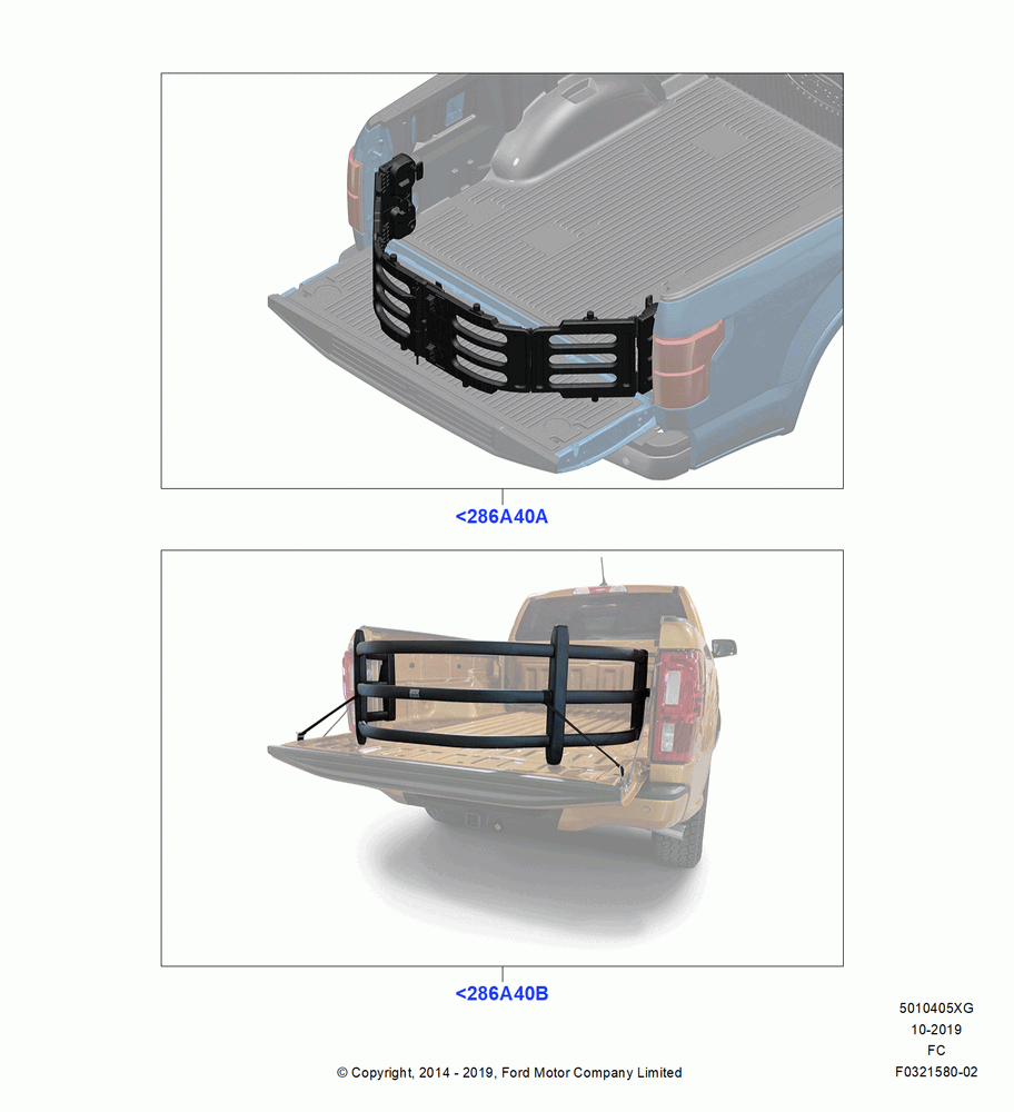05XG - Pick Up Box/Tailgate and Tonneau, (+) North American Markets, Accessory, Bed Extender; 20/OCT/2014