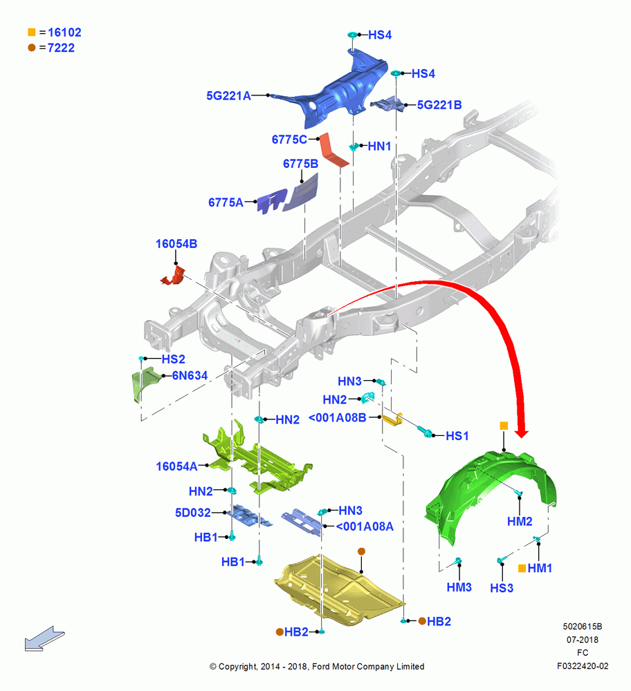 15B - Splash and Heat Shields, Less Skid Plates; 20/OCT/2014