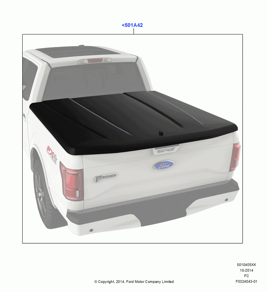 05XK - Pick Up Box/Tailgate and Tonneau, (+) North American Markets, Hard Textured Tonneau Covers, Accessory; 20/OCT/2014