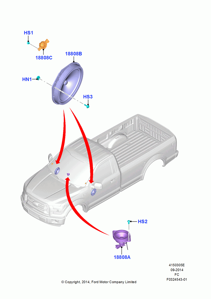 05E - Speakers, Regular Cab, With 5 Speakers; 20/OCT/2014