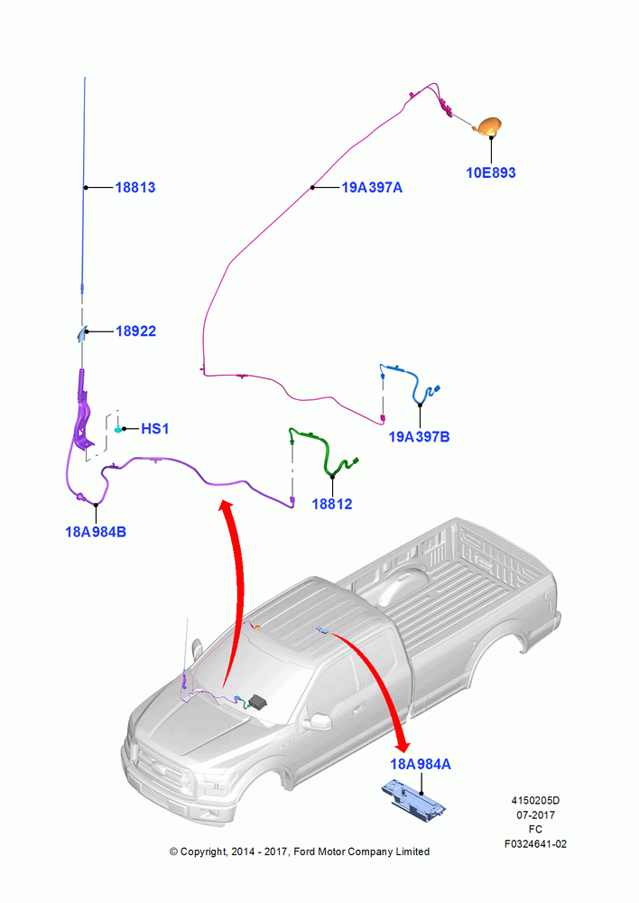 05D - Antenna, With Satellite Radio Reception, Less Sync; 20/OCT/2014-17/JUL/2017