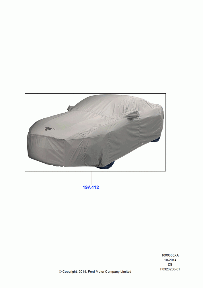 05XA - Appearance And Maintenance Aids, North American Markets, Accessory, Vehicle Cover; 18/AUG/2014