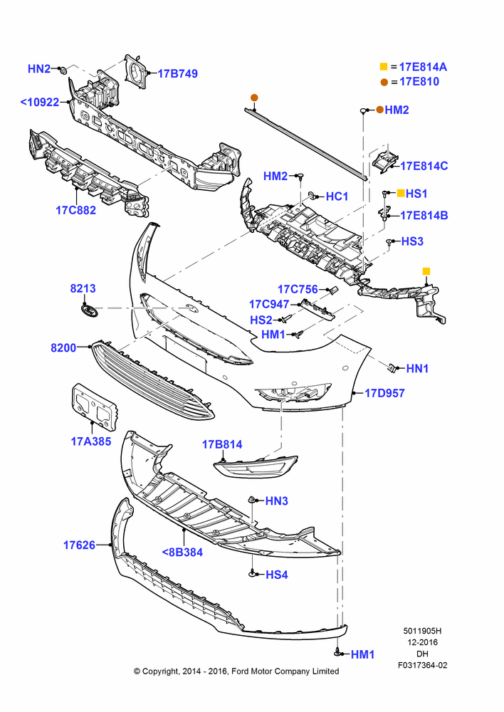 05H - Radiator Grille and Front Bumper, Series 66, Sel Version; 08/DEC/2014-04/MAY/2018