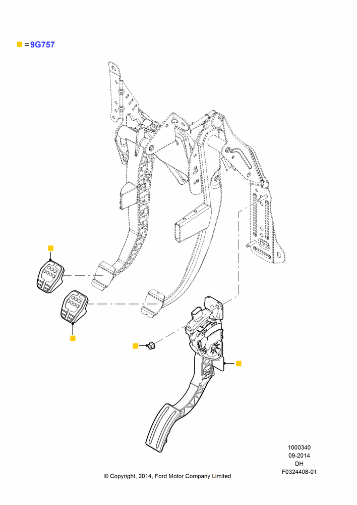 40XC - INTERIOR DRESS UP, Accessory, Sport Pedals; 08/DEC/2014-04/MAY/2018