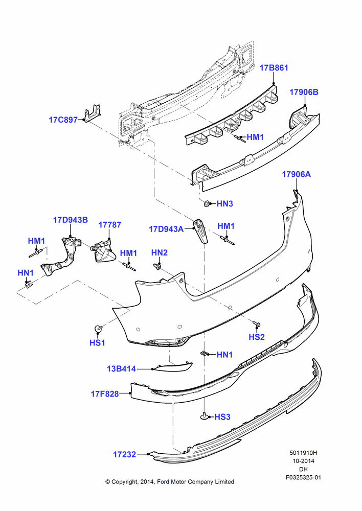10H - Rear Bumper, ST Version; 08/DEC/2014-04/MAY/2018