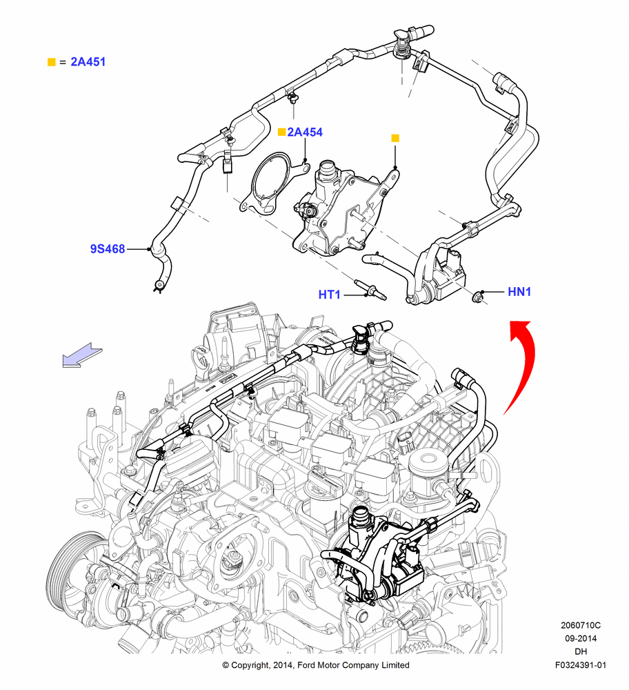 10C - Vacuum Pump, 1.0L EcoBoost 120PS/125PS/140PS; 15/DEC/2014-04/MAY/2018