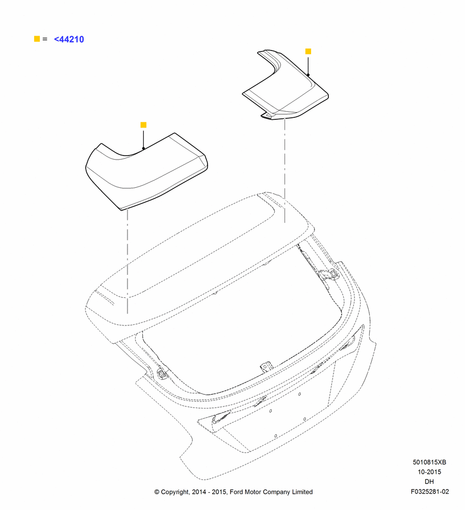 15XB - Spoiler and Related Parts, 5 Door Sedan, Accessory; 08/DEC/2014-04/MAY/2018