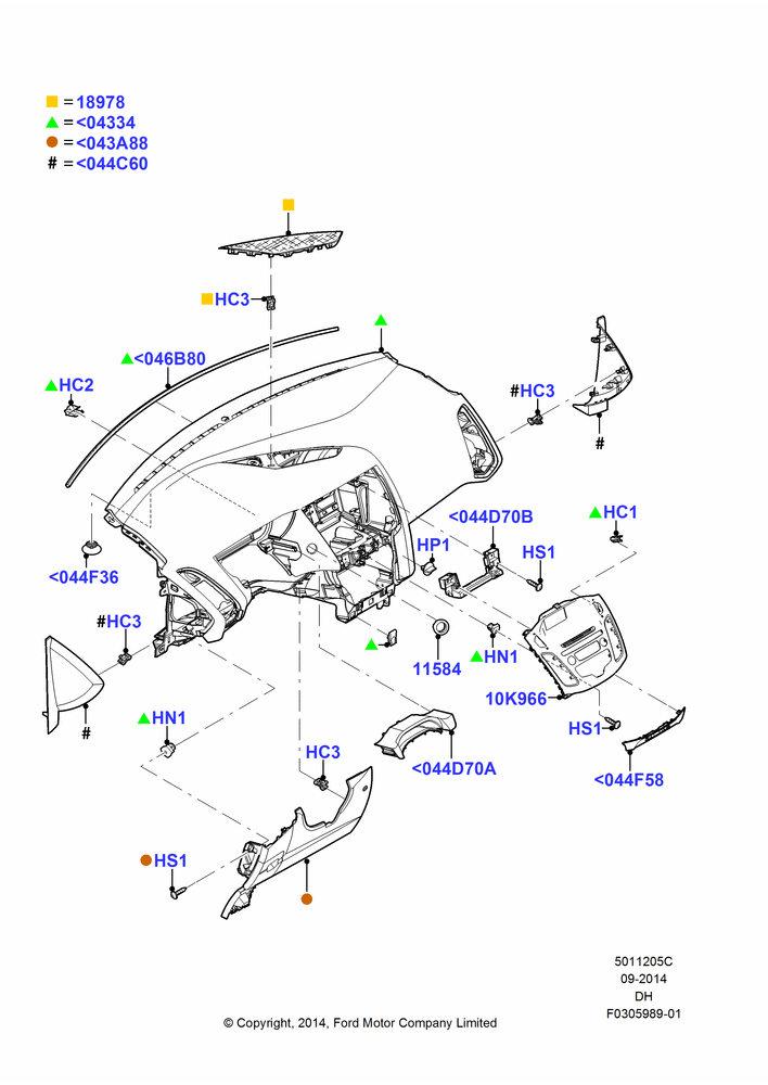 05C - Instrument Panel, Trim Pieces; 08/DEC/2014-04/MAY/2018