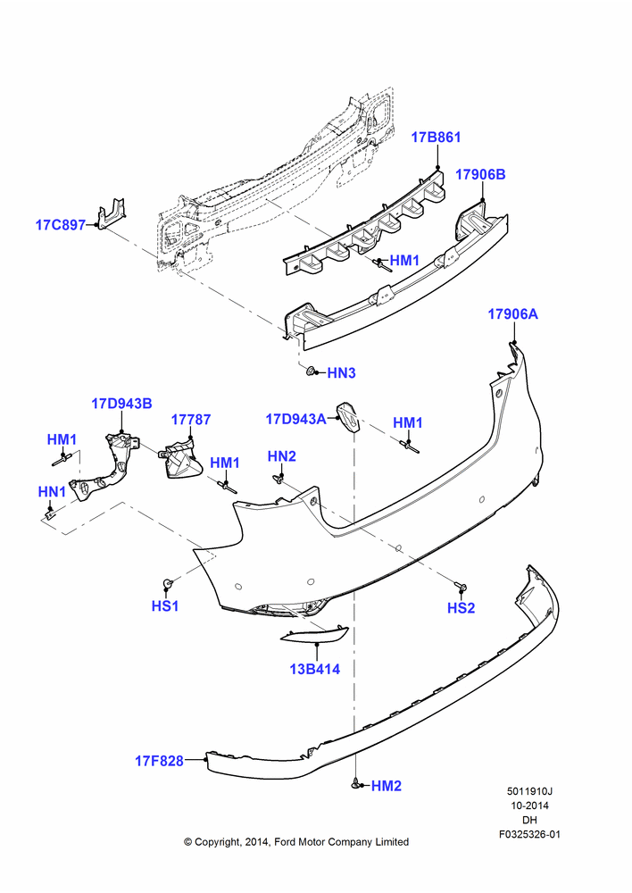 10J - Rear Bumper, BEV Version; 08/DEC/2014-04/MAY/2018