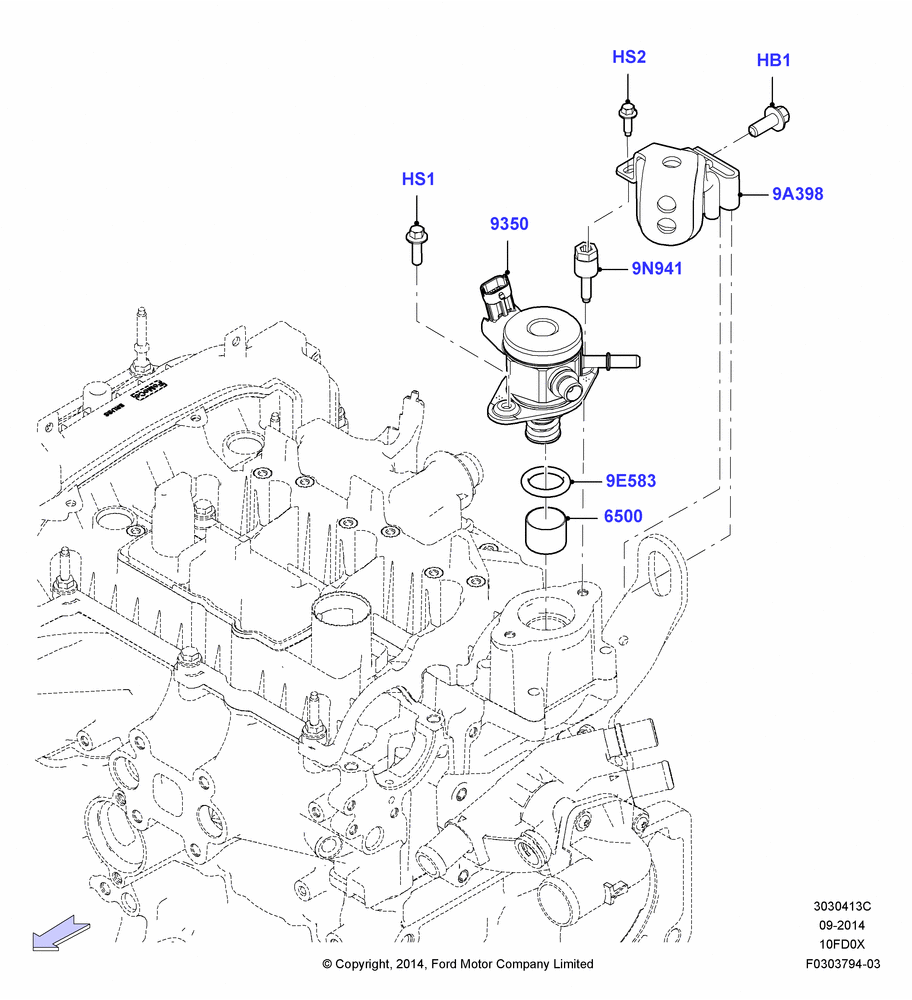 13C - Fuel Injection Pump-Engine Mounted, 1.0L EcoBoost 120PS/125PS/140PS; 15/DEC/2014-04/MAY/2018