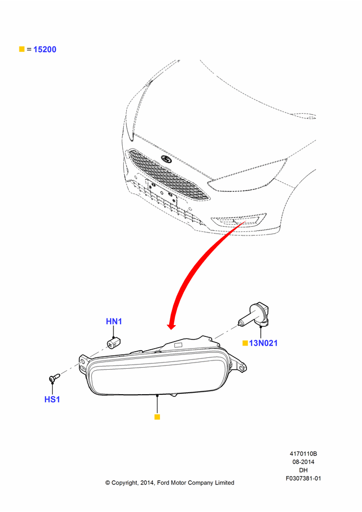10B - Front Fog Lamps, With Front Fog Lamps; 08/DEC/2014-04/MAY/2018