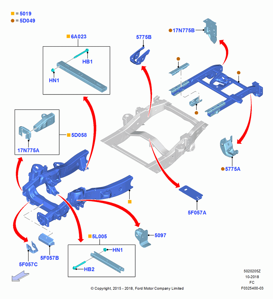05Z - Chassis Frame, Bracket Repair Kits; 20/OCT/2014