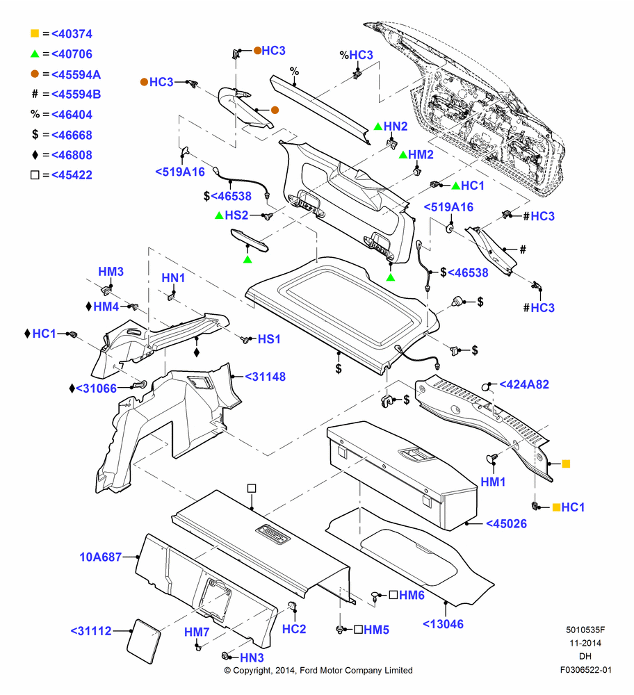 35F - Load Compartment Trim, 5 Door Sedan, BEV Version; 08/DEC/2014-04/MAY/2018