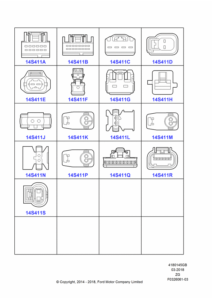 45GB - Pigtail Wiring Kits, North American Markets, Miscellaneous, Page B; 18/AUG/2014
