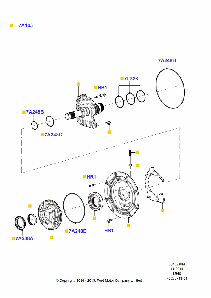Transmission Pump Assy, 6 Speed Auto Transmission (6R140)