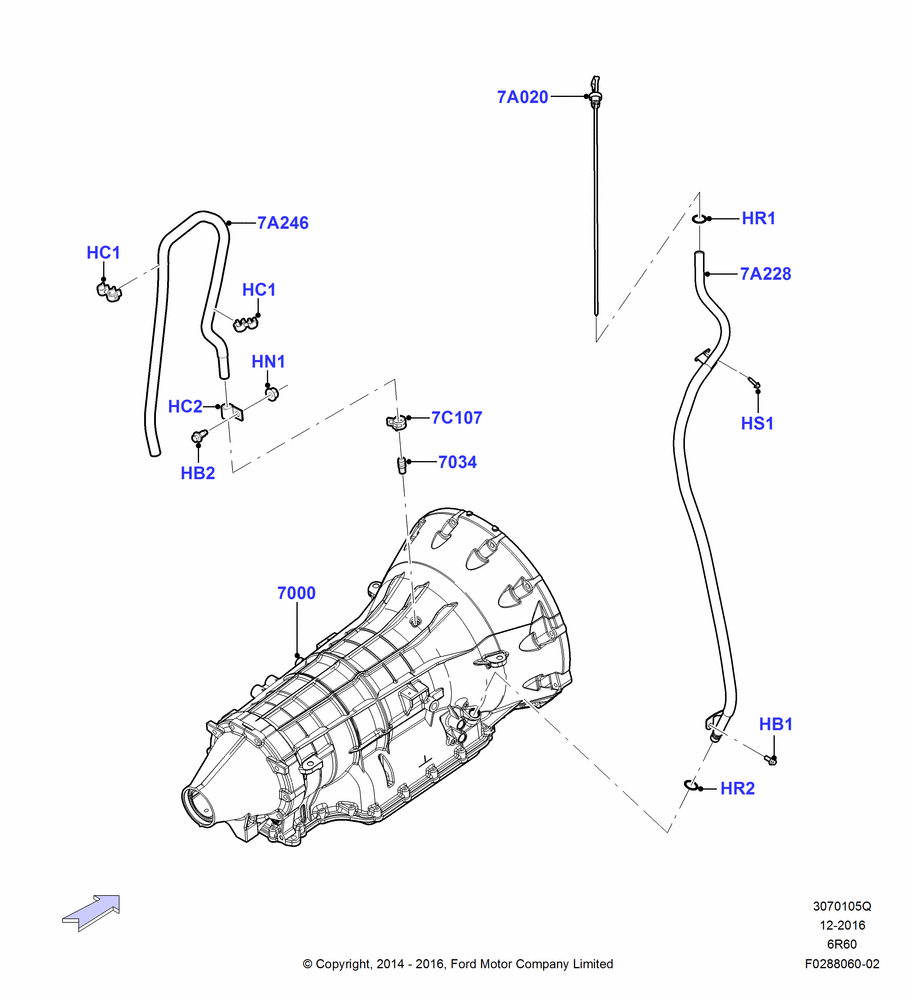 05Q - Auto Trans Assy & Speedometer Drive, 6 Speed Auto Transmission (6R140); 01/JUN/2015