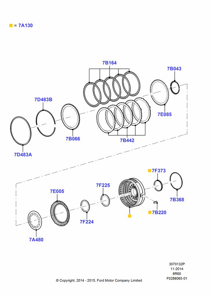 32P - Intermediate Clutch and Components, 6 Speed Auto Transmission (6R140); 01/JUN/2015
