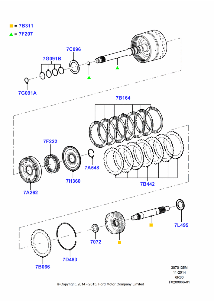 35M - Overdrive Clutch and Components, 6 Speed Auto Transmission (6R140); 01/JUN/2015